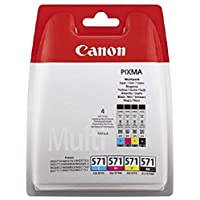 Los mejores  - Canon CLI-571 4 Cartuchos de tinta BK-C-M-Y para Impresora de Inyeccion Pixma TS5050-5055-5053-5051-6050-6051-8050-8053…
